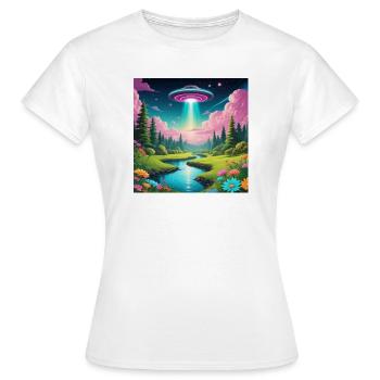 UFO - Women's T-Shirt - white - Front - AI Model Female 172 dark (172cm)
