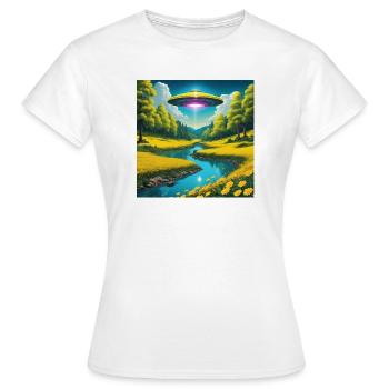 UFO - Women's T-Shirt - white - Front - AI Model Female 172 dark (172cm)