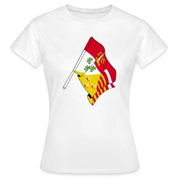 Province du pavillon de Liège Belgique - T-shirt Femme - blanc - Devant - AI Model Female 172 dark (172cm)