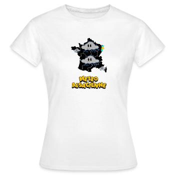 Météo Alsacienne - T-shirt Femme - blanc - Devant - AI Model Female 172 dark (172cm)