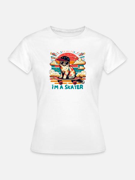 Ich bin ein Skater - Frauen T-Shirt - Weiß