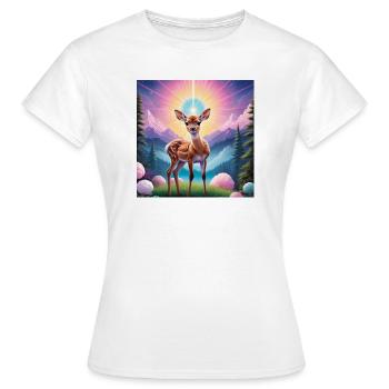 Rehkitz - Frauen T-Shirt - Weiß - Vorne - AI Model Female 172 dark (172cm)