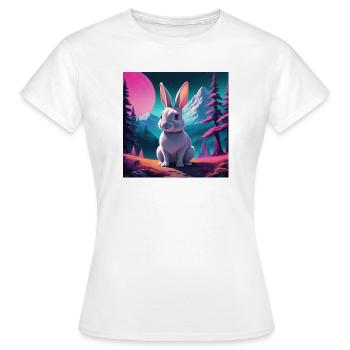 Lapin sur la montagne - T-shirt Femme - blanc - Devant - AI Model Female 172 dark (172cm)