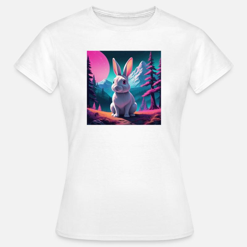 Rabbit on the mountain - Women's T-Shirt - white