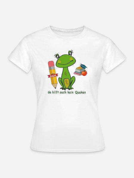 Back to School, Frosch - Frauen T-Shirt - Weiß