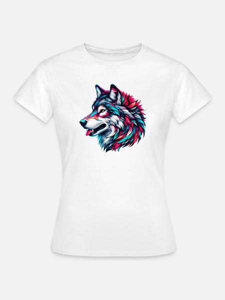 Wolf - Frauen T-Shirt - Weiß