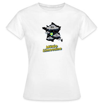 Météo Limousine - T-shirt Femme - blanc - Devant - AI Model Female 172 dark (172cm)