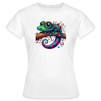 Gecko - T-shirt Femme - blanc - Devant - AI Model Female 172 dark (172cm)