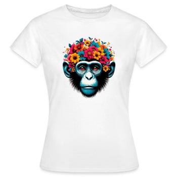 Singe - T-shirt Femme - blanc - Devant - AI Model Female 172 dark (172cm)