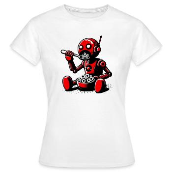 Robot extraterrestre martien extraterrestre - T-shirt Femme - blanc - Devant - AI Model Female 172 dark (172cm)