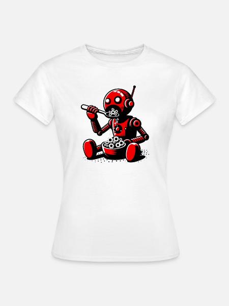 Marsianischer außerirdischer Alien-Roboter - Frauen T-Shirt - Weiß