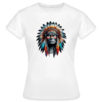 American Indian American - Women's T-Shirt - white - Front - AI Model Female 172 dark (172cm)