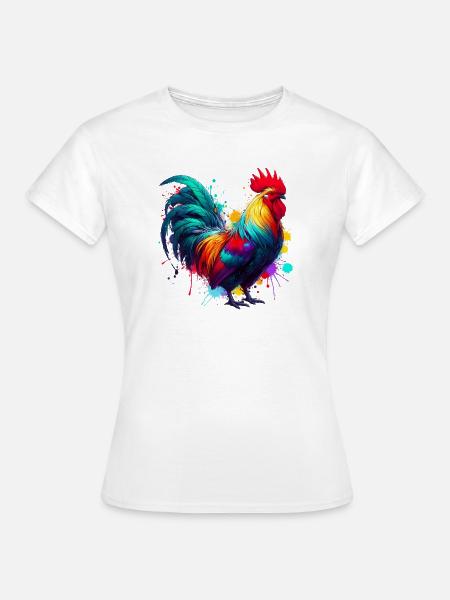 Hahn Henne - Frauen T-Shirt - Weiß