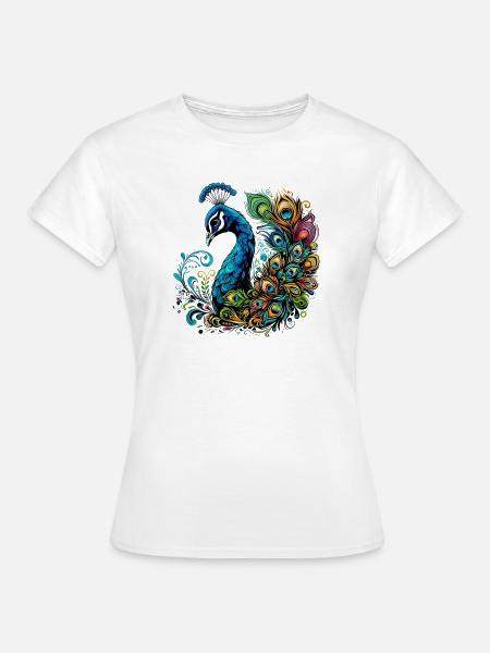 Pfau - Frauen T-Shirt - Weiß