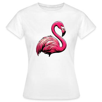 Flamant - T-shirt Femme - blanc - Devant - AI Model Female 172 dark (172cm)