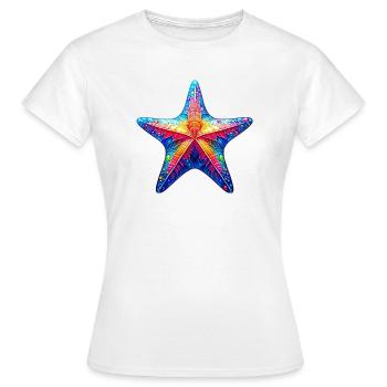 Seestern - Frauen T-Shirt - Weiß - Vorne - AI Model Female 172 dark (172cm)