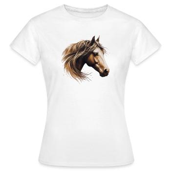Cheval - T-shirt Femme - blanc - Devant - AI Model Female 172 dark (172cm)
