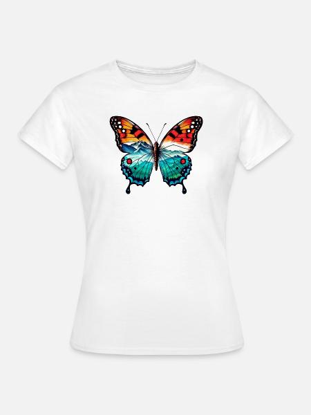 Schmetterling - Frauen T-Shirt - Weiß