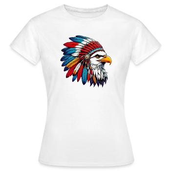 American Indian Eagle American Red Skins - Women's T-Shirt - white - Front - AI Model Female 172 dark (172cm)