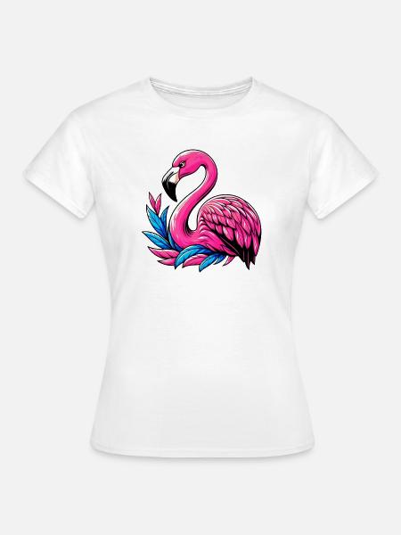 Flamingo - Frauen T-Shirt - Weiß