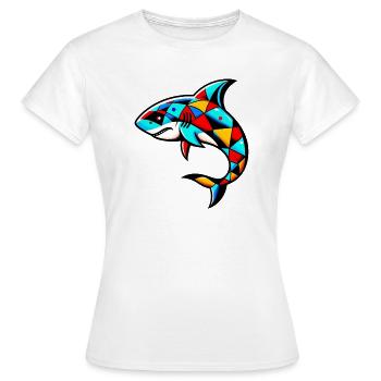 Requin arlequin - T-shirt Femme - blanc - Devant - AI Model Female 172 dark (172cm)
