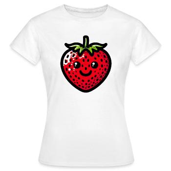 Fraise Fraises - T-shirt Femme - blanc - Devant - AI Model Female 172 dark (172cm)
