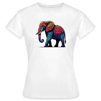 Éléphant - T-shirt Femme - blanc - Devant - AI Model Female 172 dark (172cm)