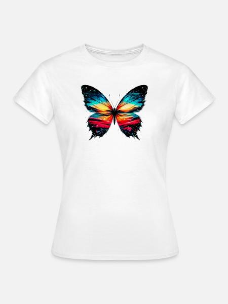 Schmetterling - Frauen T-Shirt - Weiß
