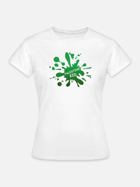 Palestine Kid Splash - Frauen T-Shirt - Weiß