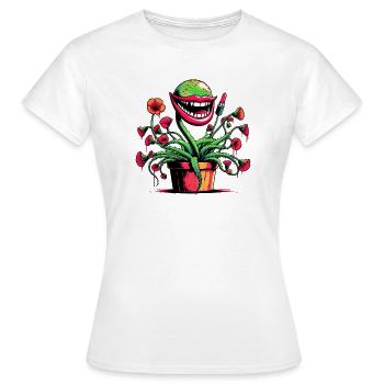 Plante carnivore - T-shirt Femme - blanc - Devant - AI Model Female 172 dark (172cm)