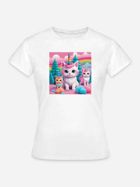 Unicorn Kittens - Frauen T-Shirt - Weiß