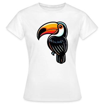 Toucan - T-shirt Femme - blanc - Devant - AI Model Female 172 dark (172cm)