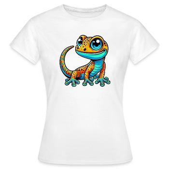 Gecko - T-shirt Femme - blanc - Devant - AI Model Female 172 dark (172cm)