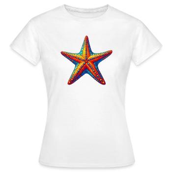 Seestern - Frauen T-Shirt - Weiß - Vorne - AI Model Female 172 dark (172cm)