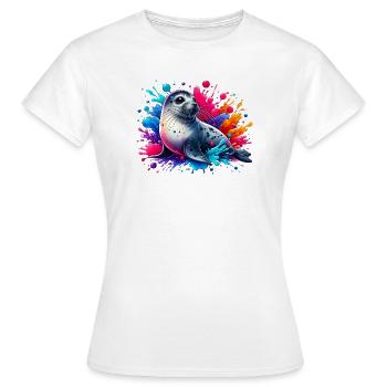 Siegel - Frauen T-Shirt - Weiß - Vorne - AI Model Female 172 dark (172cm)