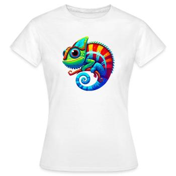 Caméléon - T-shirt Femme - blanc - Devant - AI Model Female 172 dark (172cm)