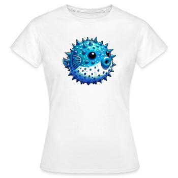 Kugelfisch - Frauen T-Shirt - Weiß - Vorne - AI Model Female 172 dark (172cm)
