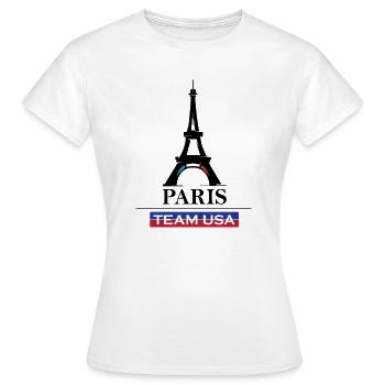 Paris team USA Sport Spiele Athlet Sportler Symbol - Frauen T-Shirt - Weiß - Vorne - AI Model Female 172 dark (172cm)