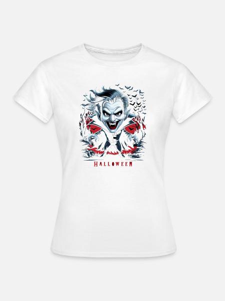 Gothic Halloween Horror - Frauen T-Shirt - Weiß