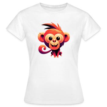 Singe - T-shirt Femme - blanc - Devant - AI Model Female 172 dark (172cm)