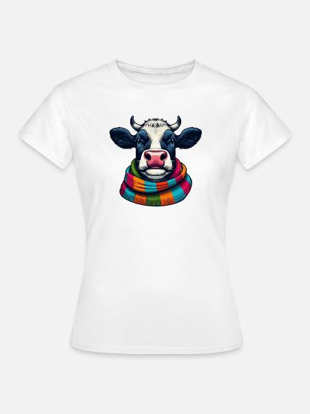 Kuh - Frauen T-Shirt - Weiß
