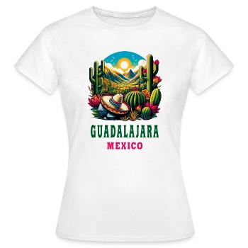 Guadalajara Mexico cactus design - Women's T-Shirt - white - Front - AI Model Female 172 dark (172cm)