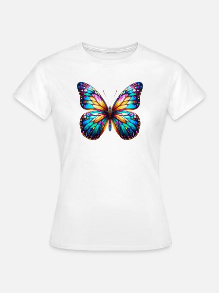 Schmetterling - Frauen T-Shirt - Weiß