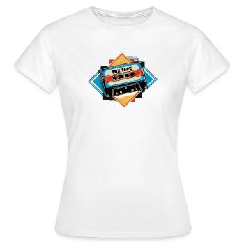 Mix Tape Vintage Graphique - T-shirt Femme - blanc - Devant - AI Model Female 172 dark (172cm)