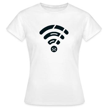 Broken WiFi - Frauen T-Shirt - Weiß - Vorne - AI Model Female 172 dark (172cm)