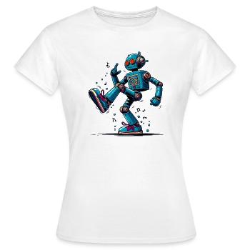Außerirdischer außerirdischer Roboter tanzt - Frauen T-Shirt - Weiß - Vorne - AI Model Female 172 dark (172cm)