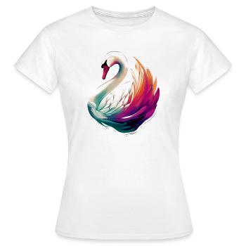 Cygne - T-shirt Femme - blanc - Devant - AI Model Female 172 dark (172cm)