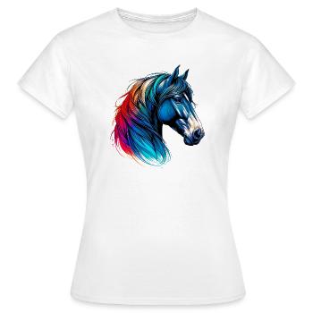 Cheval - T-shirt Femme - blanc - Devant - AI Model Female 172 dark (172cm)