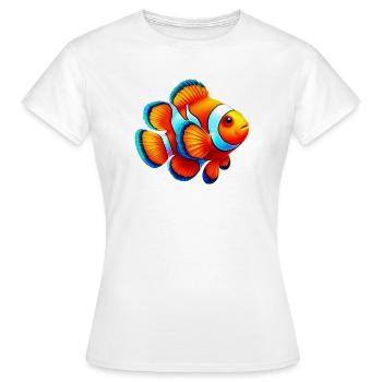 Poisson-clown - T-shirt Femme - blanc - Devant - AI Model Female 172 dark (172cm)
