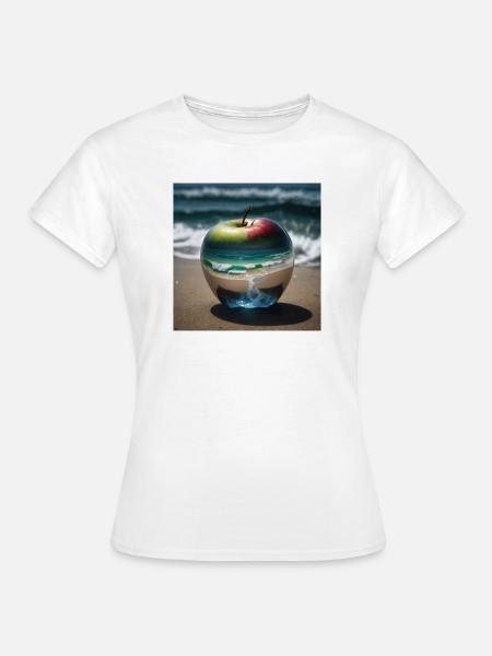 Apfel - Frauen T-Shirt - Weiß